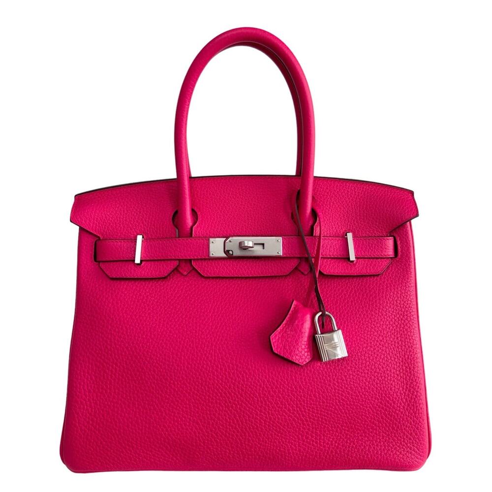Hermes Birkin 30 Rose Extreme Pink Bag Handbag Palladium Hardware 2019